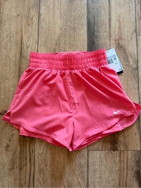 Nike Women's Coral Pink Athletic Running Shorts
